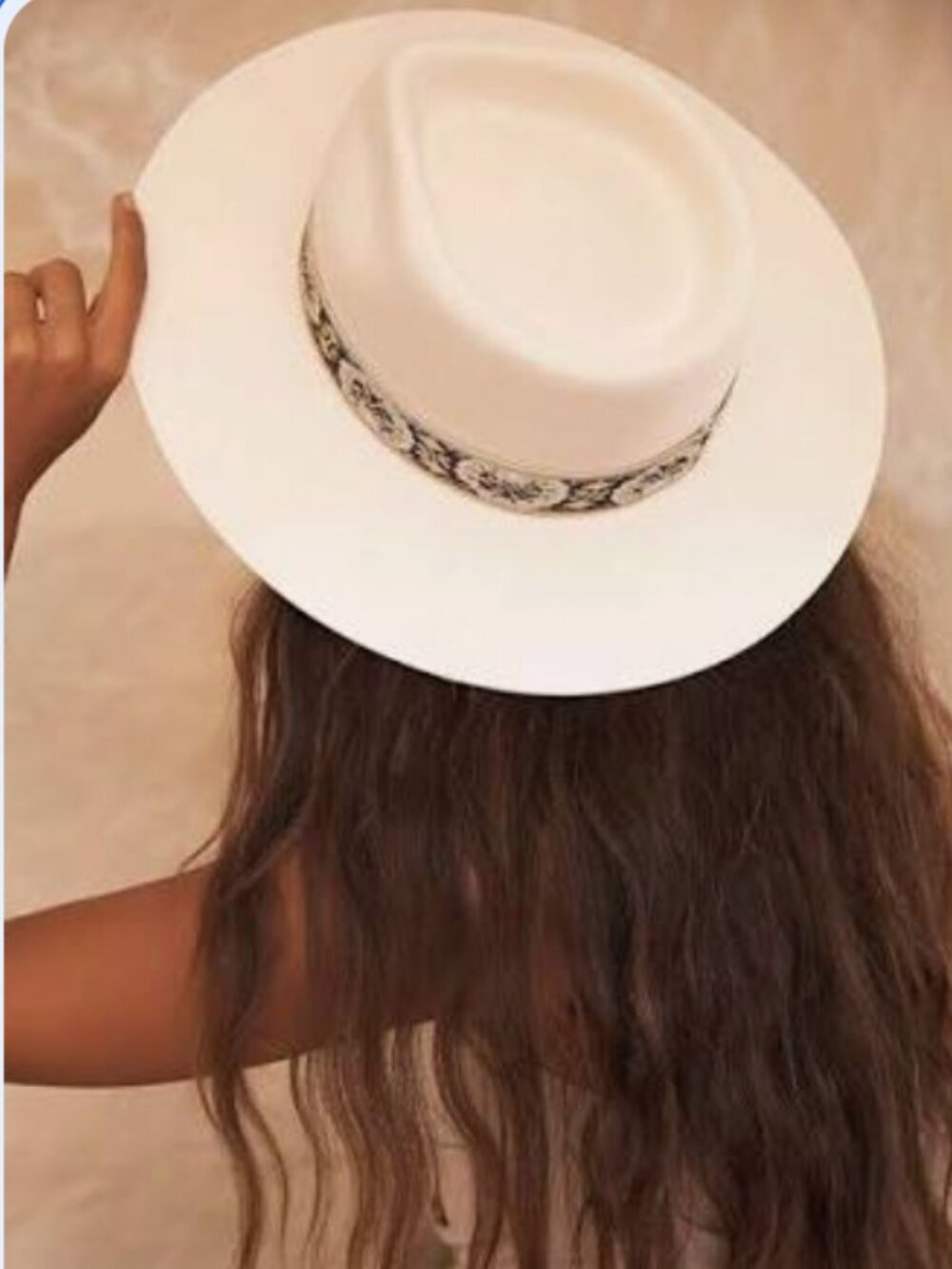 Lack Of Color Hat Beverly Ivory Wool Wide-Brimmed Fedora Hat